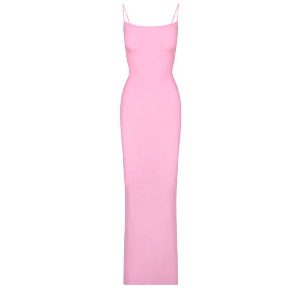 RARE skims bubble gum pink soft lounge slip dress cotton candy